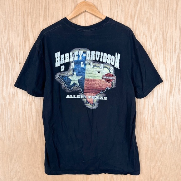 Harley-Davidson Dallas Texas Graphic T-Shirt XL Black Vintage Biker Tee - Picture 4 of 9